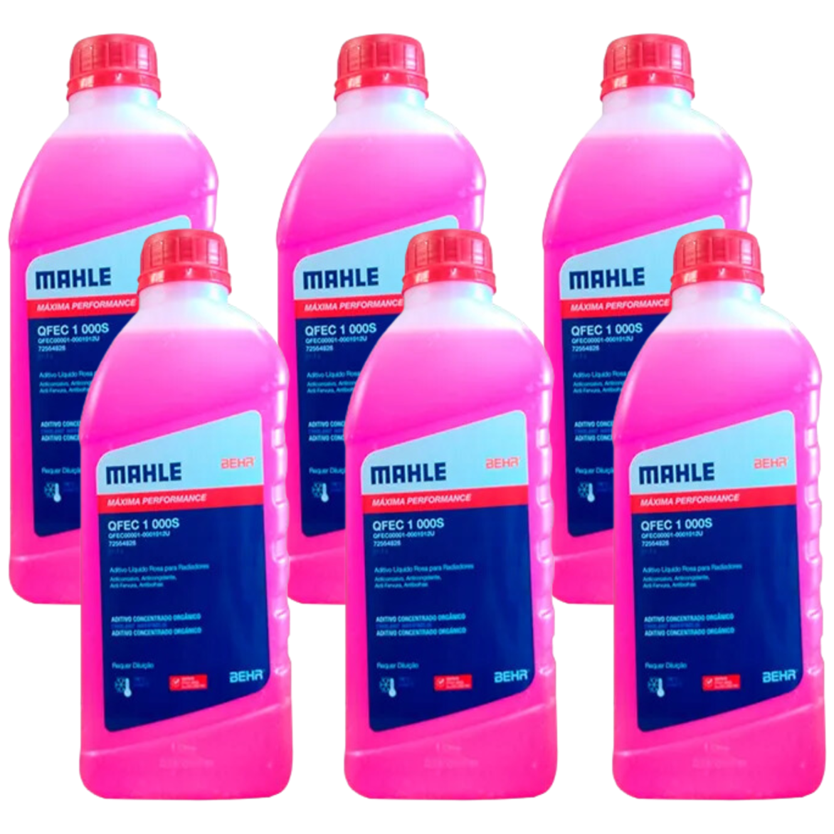 Kit 6 Litros Aditivo Radiador Concentrado Rosa Mahle Berh - (1)