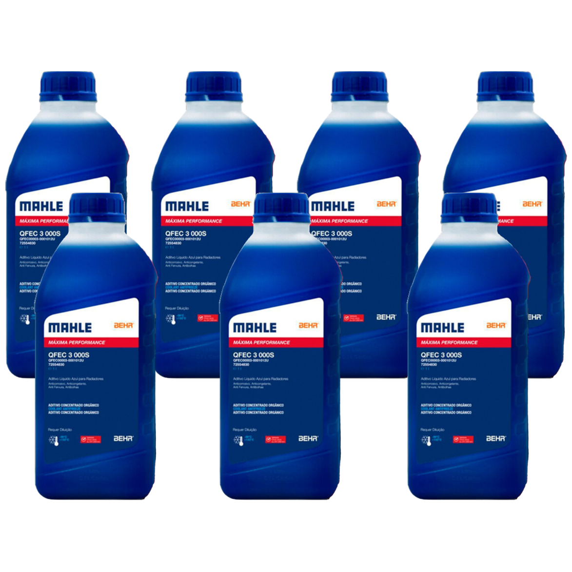Kit 7 Litros Aditivo Radiador Concentrado Azul Mahle Berh - (1)