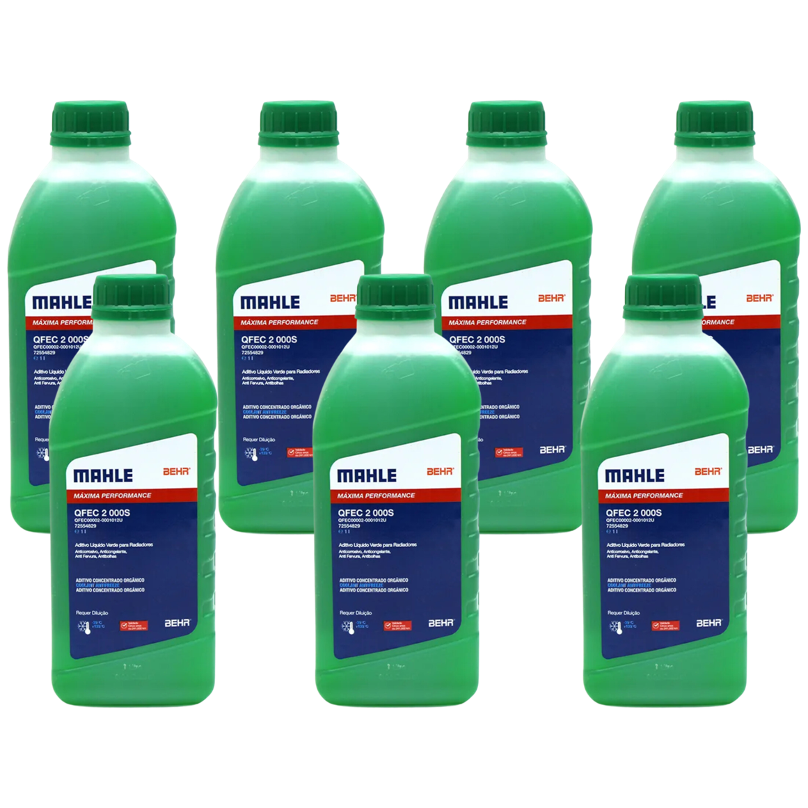 Kit 7 Litros Aditivo Radiador Concentrado Verde Mahle Berh - (1)