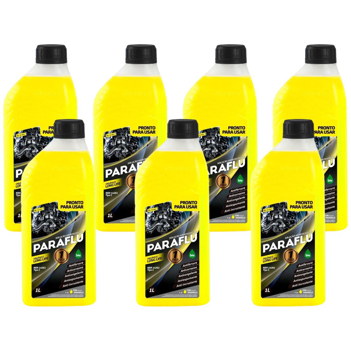 Kit 7 Litros Aditivo Radiador Pronto Para Uso Paraflu Bio Orgânico Amarelo - (1)