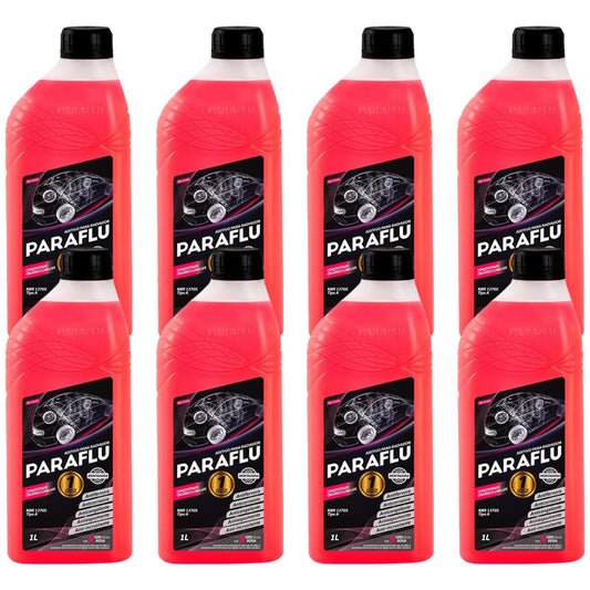 Kit 8 Litros Aditivo Radiador Concentrado Rosa Montadora Orgânico - Paraflu - 10-3010 - (1)