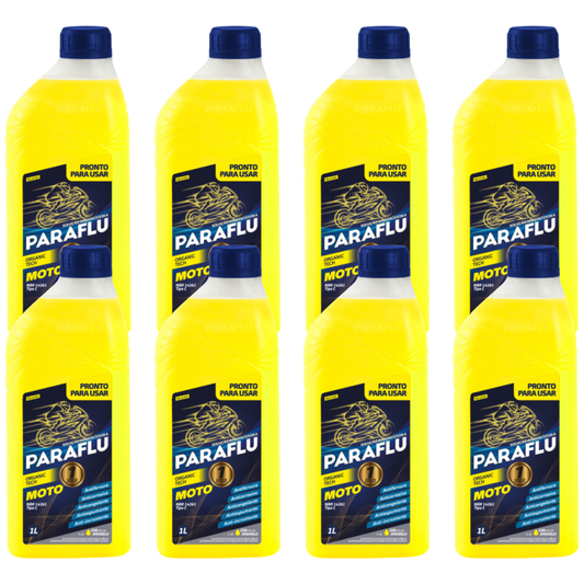 Kit 8 Litros Aditivo Radiador Amarelo Moto Pronto para Uso - Paraflu - 10-3037 - (1)