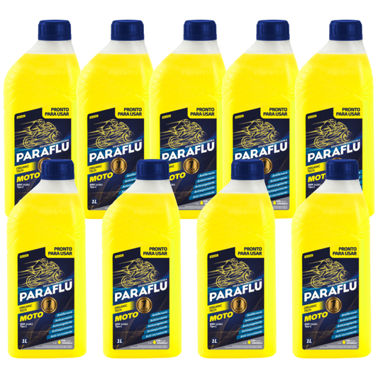 Kit 9 Litros Aditivo Radiador Amarelo Moto Pronto para Uso - Paraflu - 10-3037 - (1)