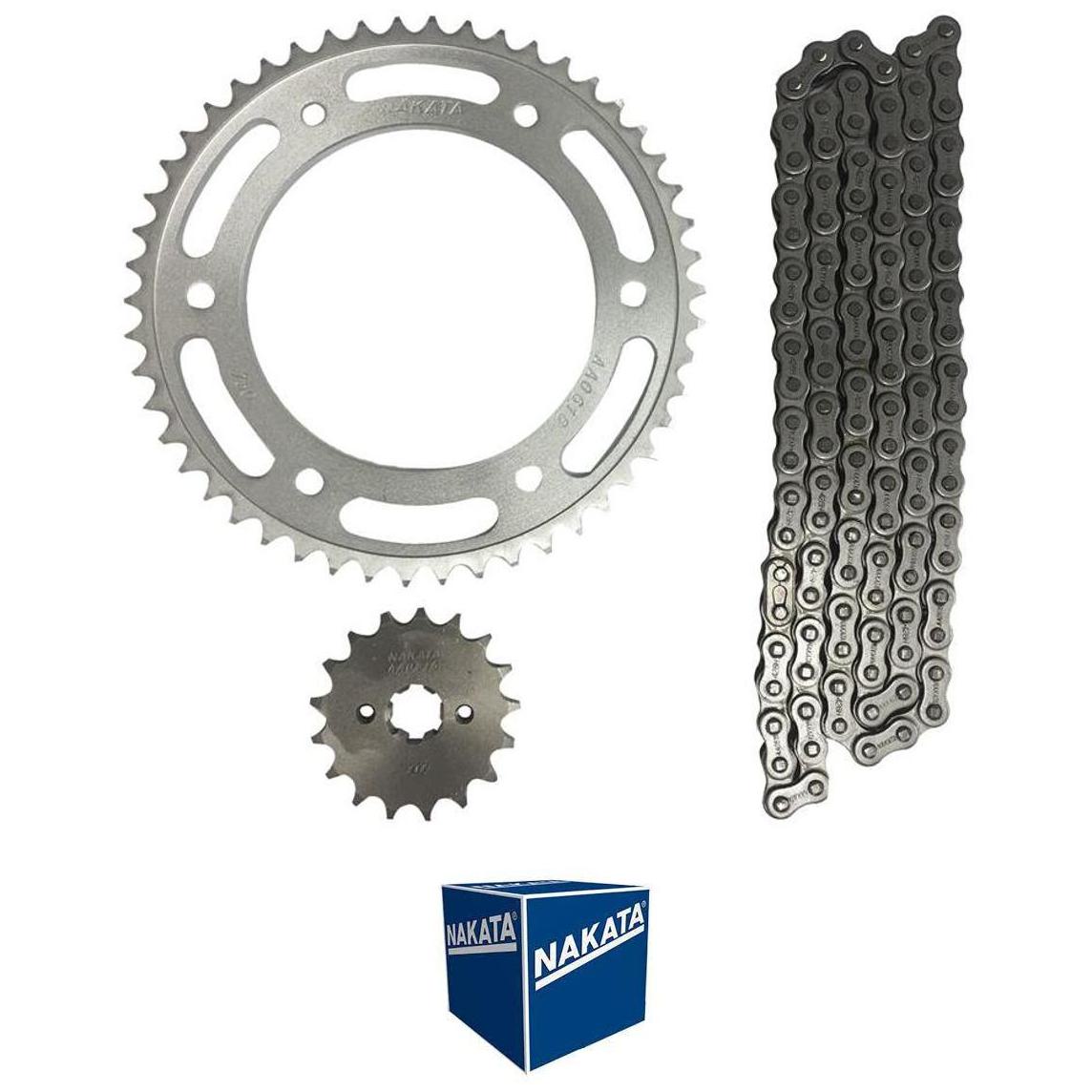 Kit da Coroa e Pinhão para Honda NXR 150 BROS - Nakata - TM10130 - (6)