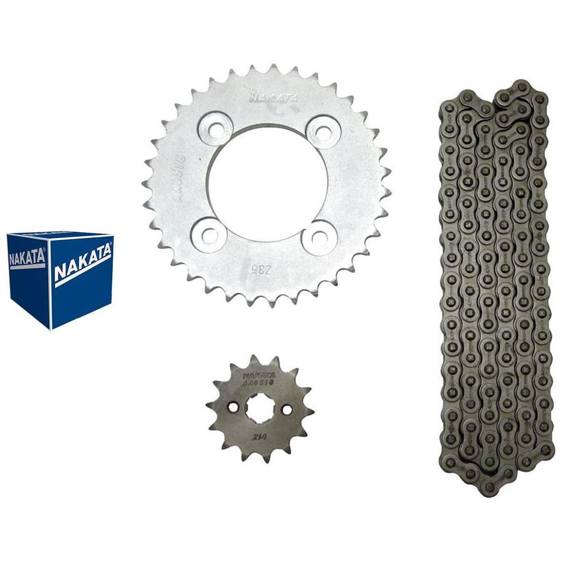 Kit da Coroa Pinhão e Corrente 35 14mm - Nakata - TM10155 - (1)