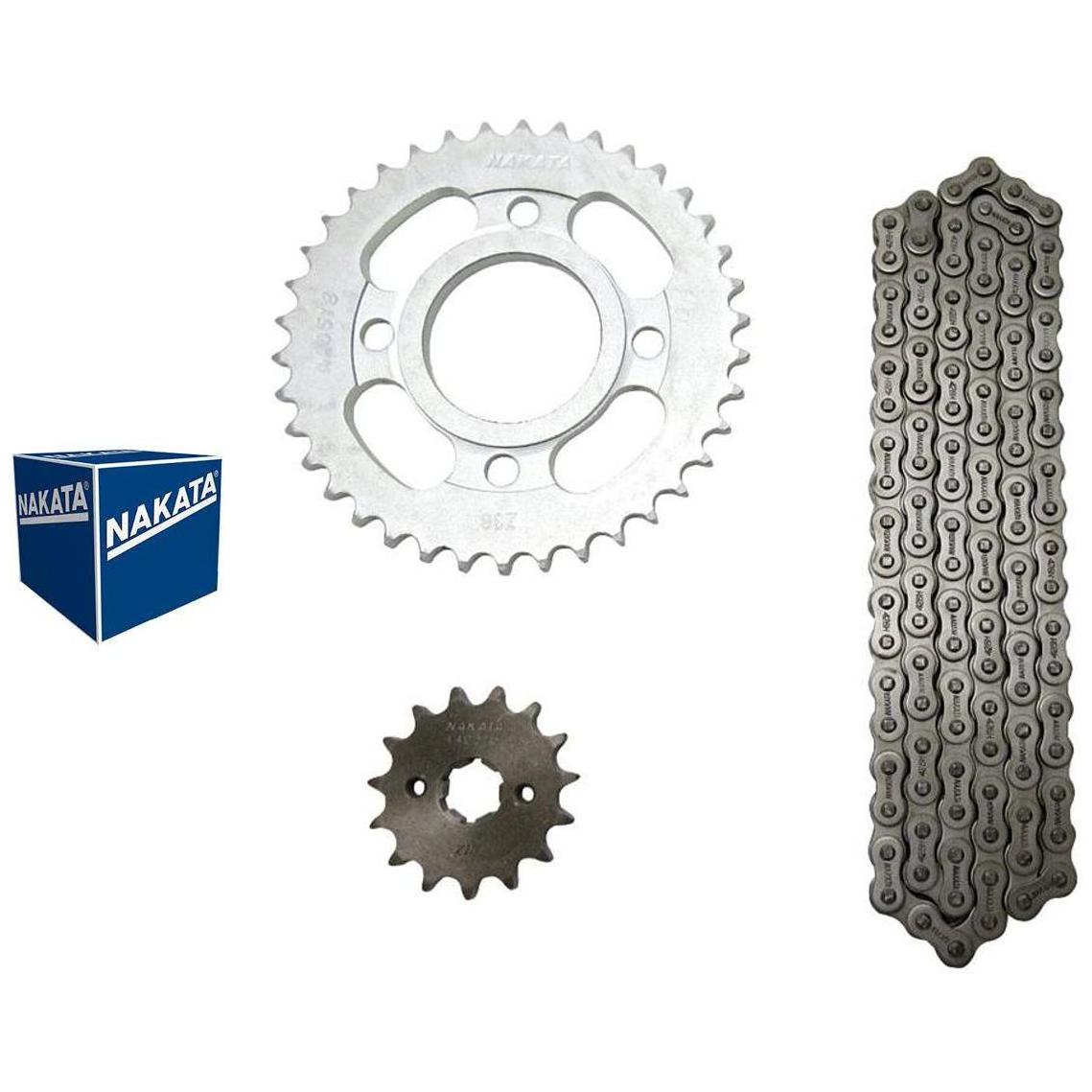 Kit da Coroa Pinhão e Corrente 38 15mm - Nakata - TM10400 - (1)