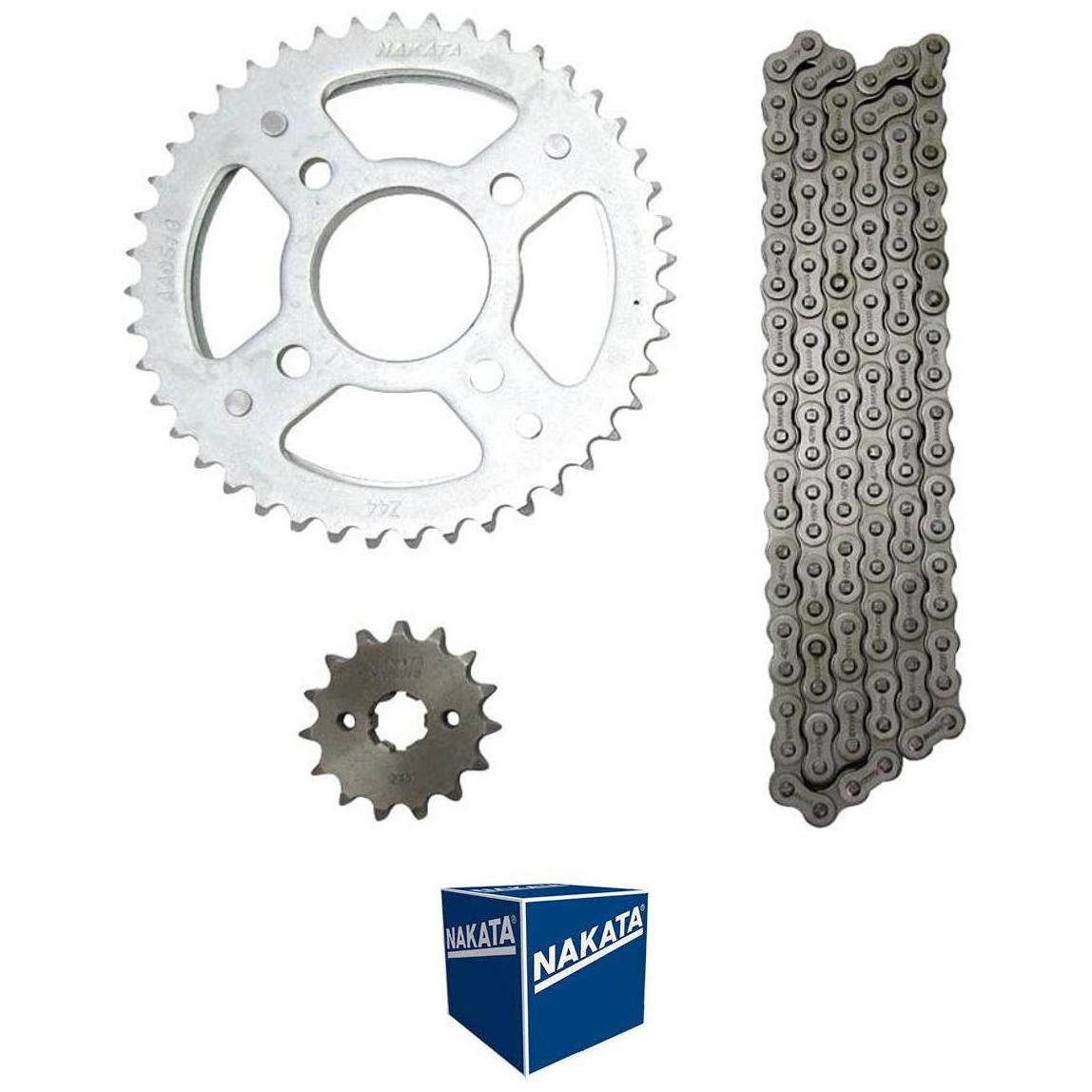 Kit da Coroa Pinhão e Corrente para Honda CG 160 - Nakata - TM10185 - (7)