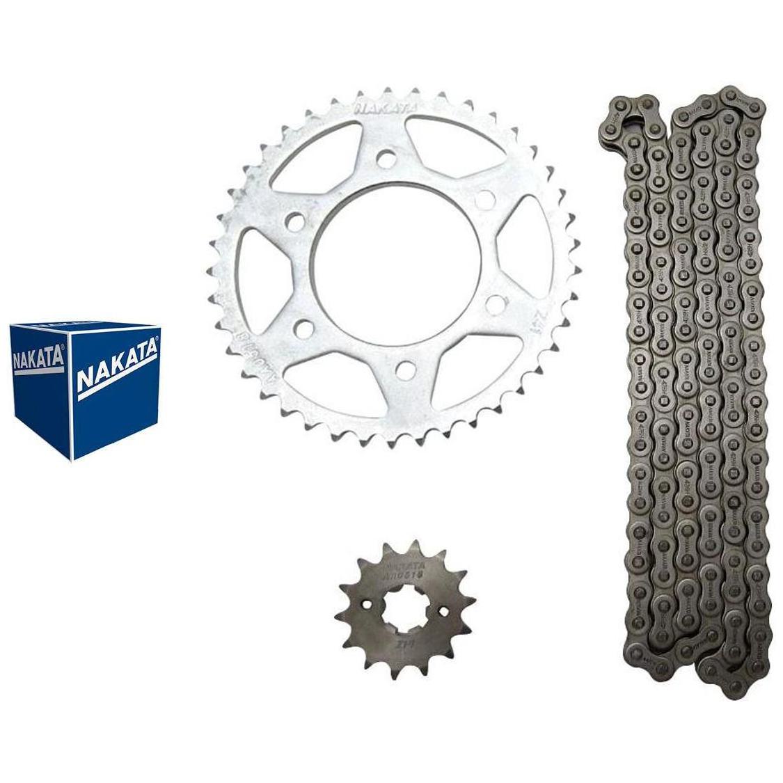 Kit da Coroa Pinhão e Corrente para Yamaha YS 150 FAZER - Nakata - TM10210 - (6)