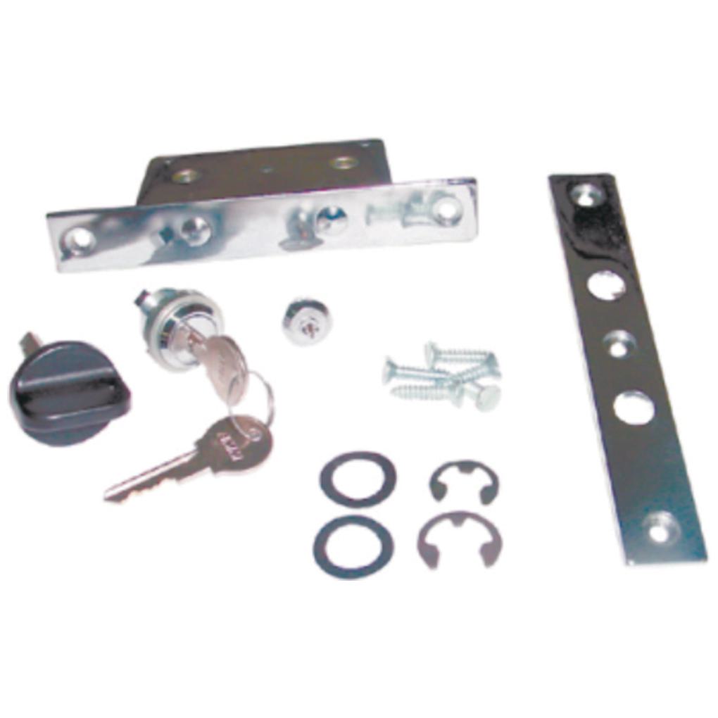 Kit de Fechadura DA Porta S/ Puxador - Porta do Sanitário - Preto - Universal - 50311 - (1)