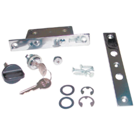 Kit de Fechadura DA Porta S/ Puxador - Porta do Sanitário - Preto - Universal - 50311 - (1)