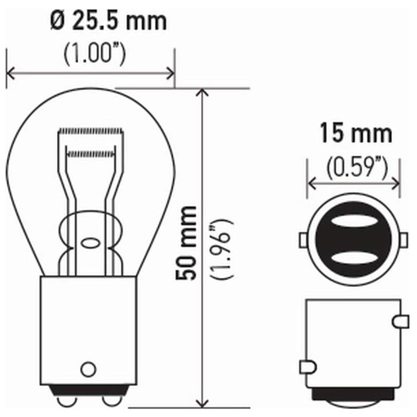Lâmpada Halógena Pingo Amarela 12V 21,5W - Hella - 7528 - (3)