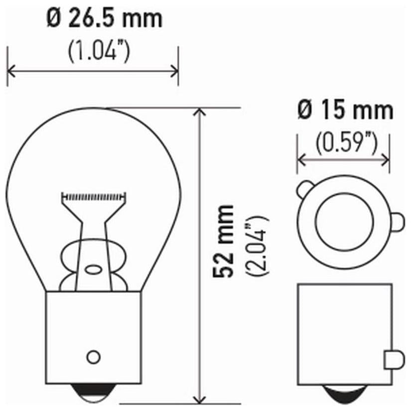 Lâmpada Halógena Pingo Amarela 12V 21W - Hella - 7507 - (3)