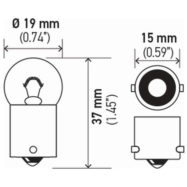 Lâmpada Halógena Pingo Amarela 12V 5W - Hella - 5007 - (3)
