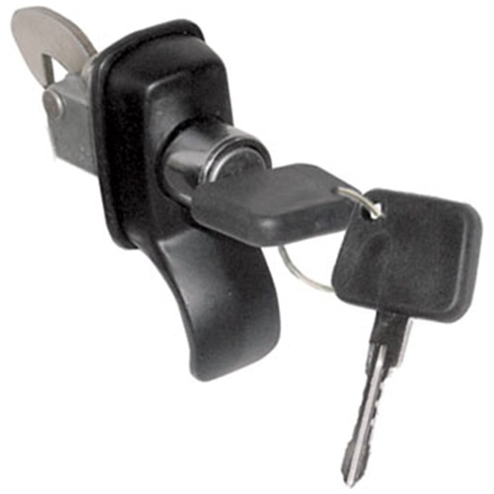 Maçaneta Externa C/ Botão - Preto - C/Chave - Universal - 60552 - (1)