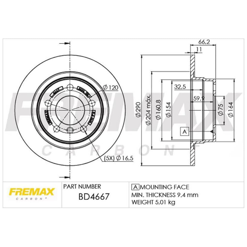 Par de Discos de Freio Sólido Traseiro - Fremax - BD4667 - (2)