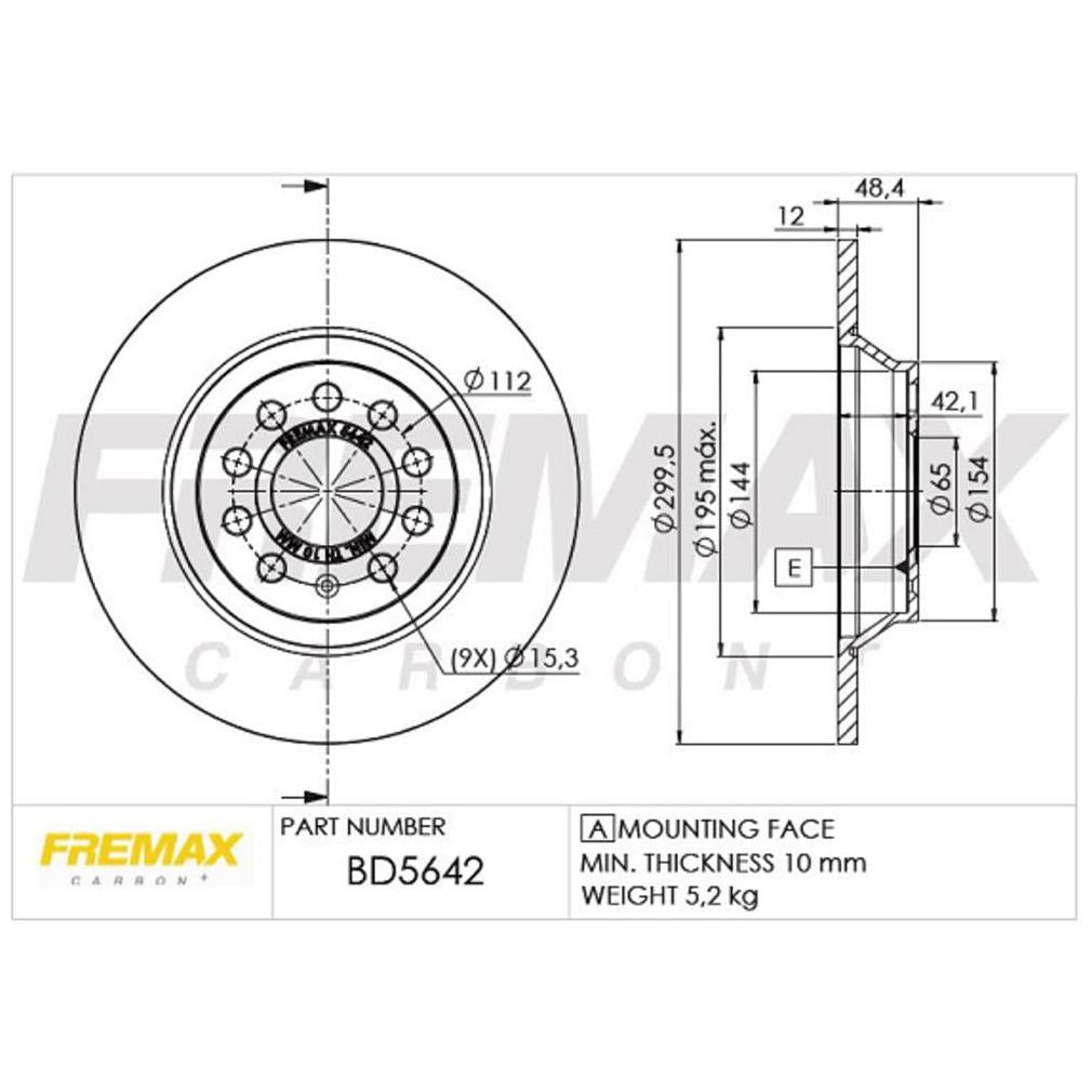 Par de Discos de Freio Sólido Traseiro - Fremax - BD5642 - (2)