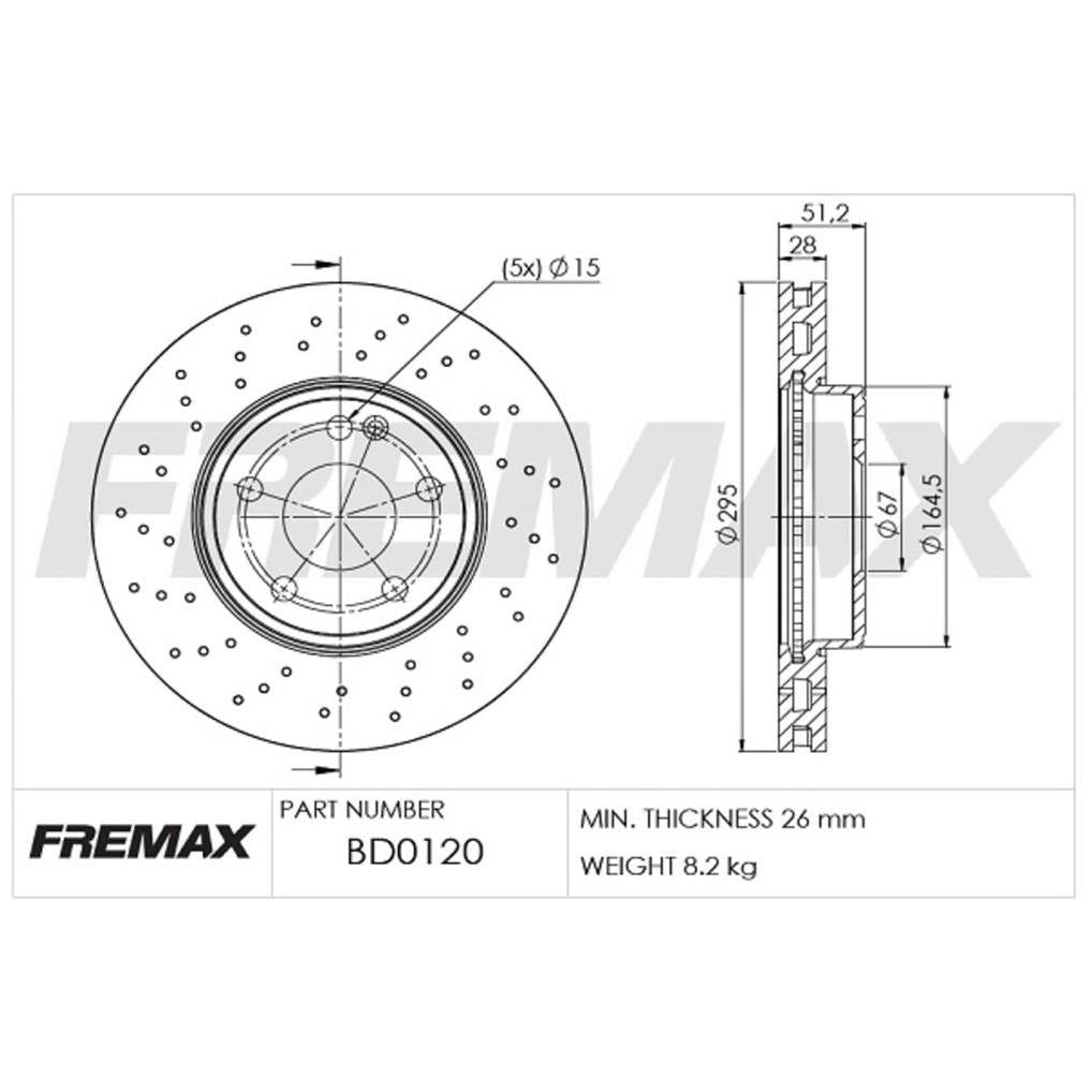 Par de Discos de Freio Ventilado Dianteiro - Fremax - BD0120 - (2)