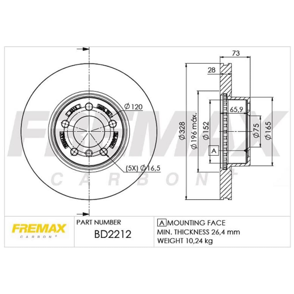 Par Disco de Freio Dianteiro - Fremax - BD2212 - (4)