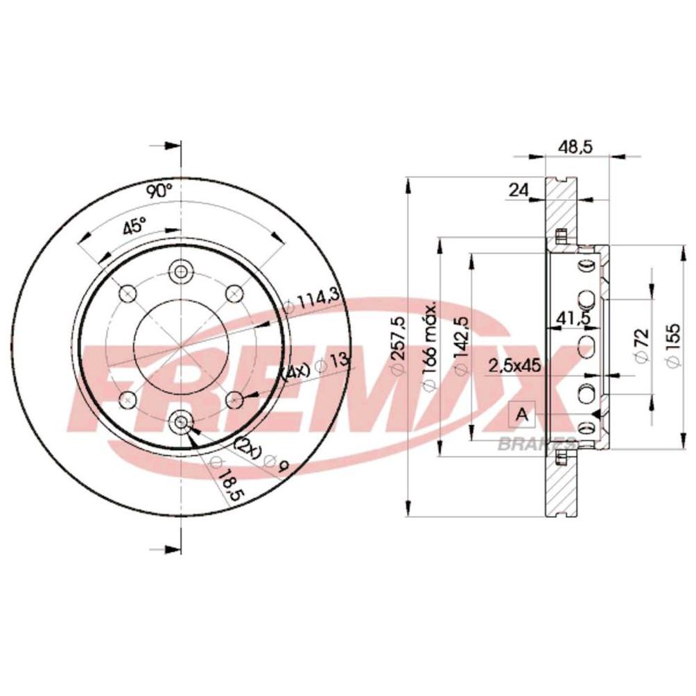 Par de Discos de Freio Ventilado Dianteiro - Fremax - BD3248 - (4)