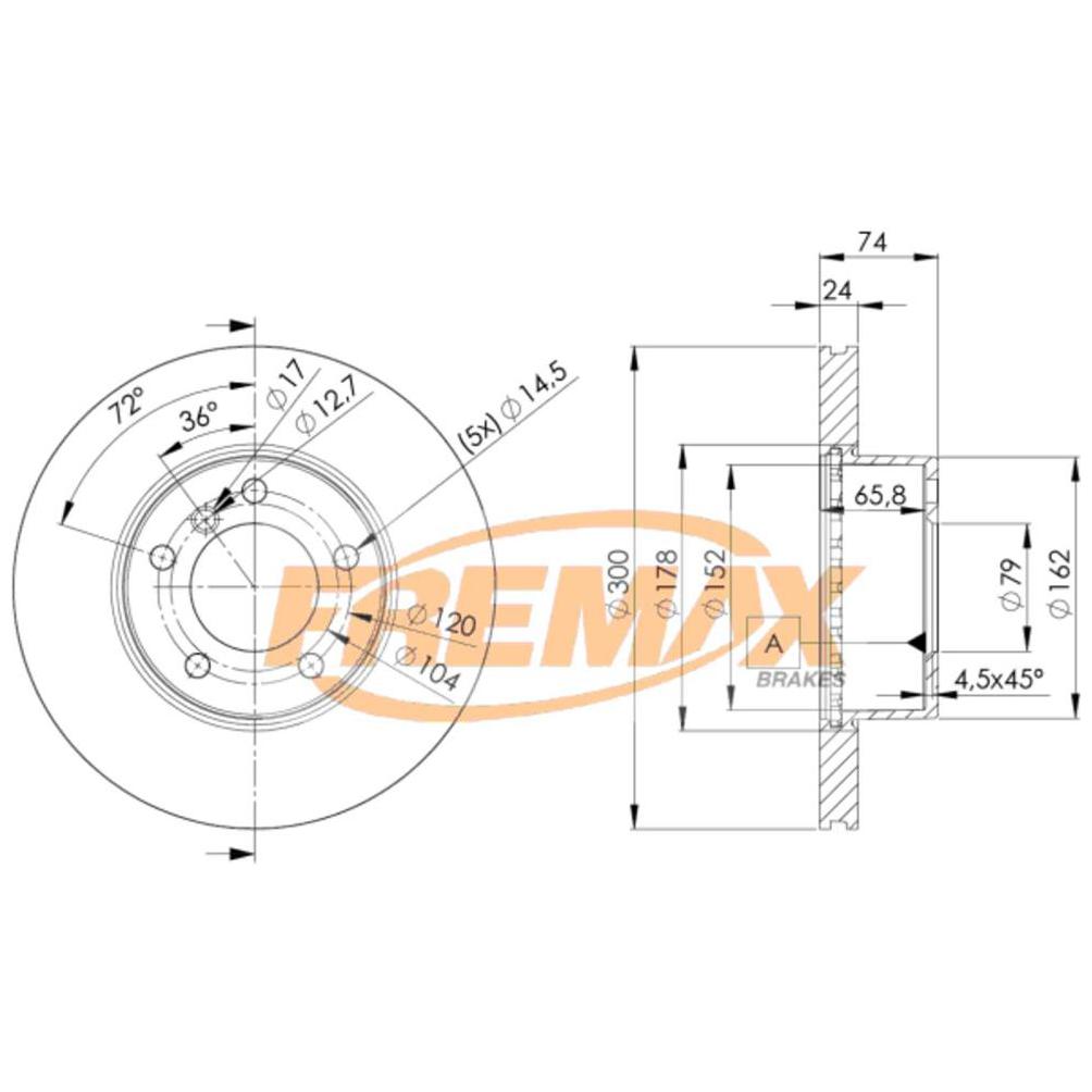 Par de Discos de Freio Ventilado Dianteiro - Fremax - BD3405 - (2)