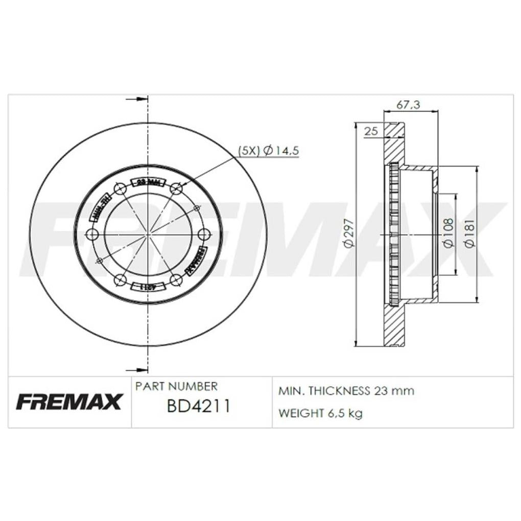 Par de Discos de Freio Ventilado Dianteiro - Fremax - BD4211 - (2)