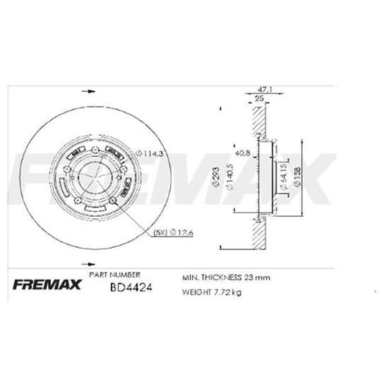 Par de Discos de Freio Ventilado Dianteiro - Fremax - BD4424 - (2)
