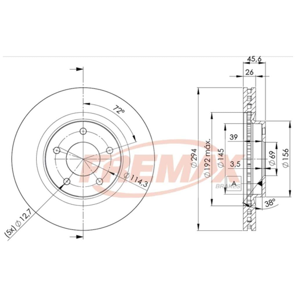 Par de Discos de Freio Ventilado Dianteiro - Fremax - BD4644 - (2)