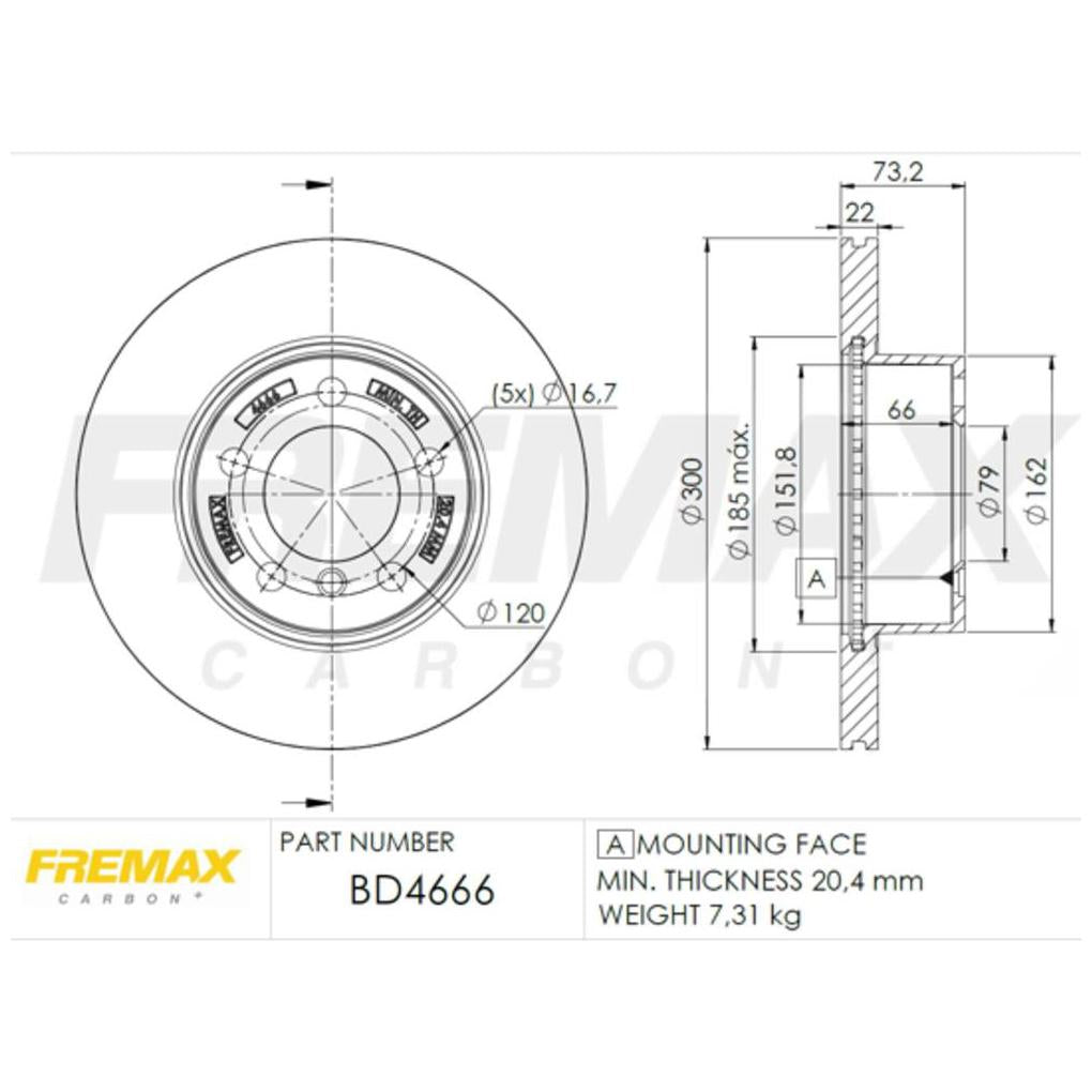 Par de Discos de Freio Ventilado Dianteiro - Fremax - BD4666 - (2)