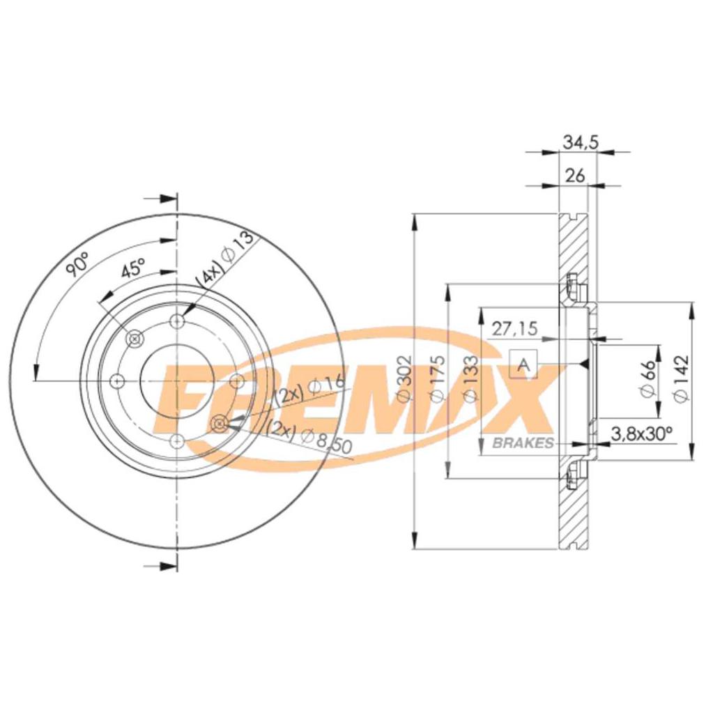 Par de Discos de Freio Ventilado Dianteiro - Fremax - BD4698 - (2)