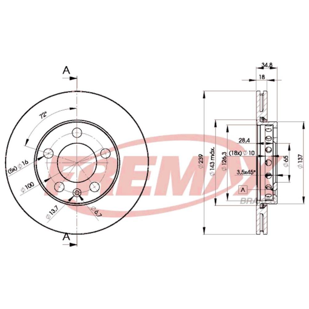 Par de Discos de Freio Ventilado Dianteiro - Fremax - BD5308 - (2)