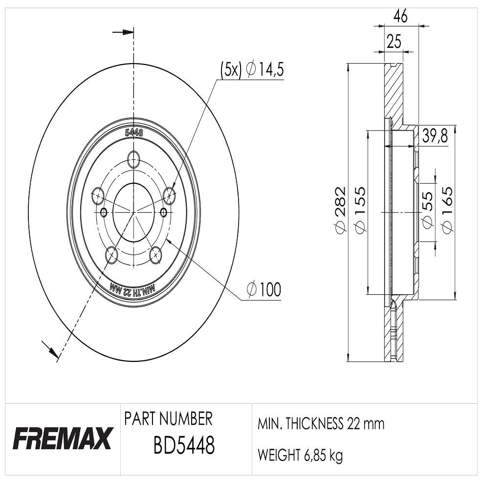 Par de Discos de Freio Ventilado Dianteiro - Fremax - BD5448 - (2)