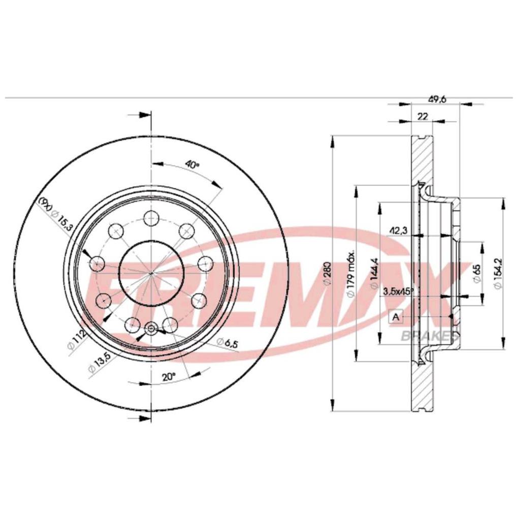 Par de Discos de Freio Ventilado Dianteiro - Fremax - BD5614 - (2)