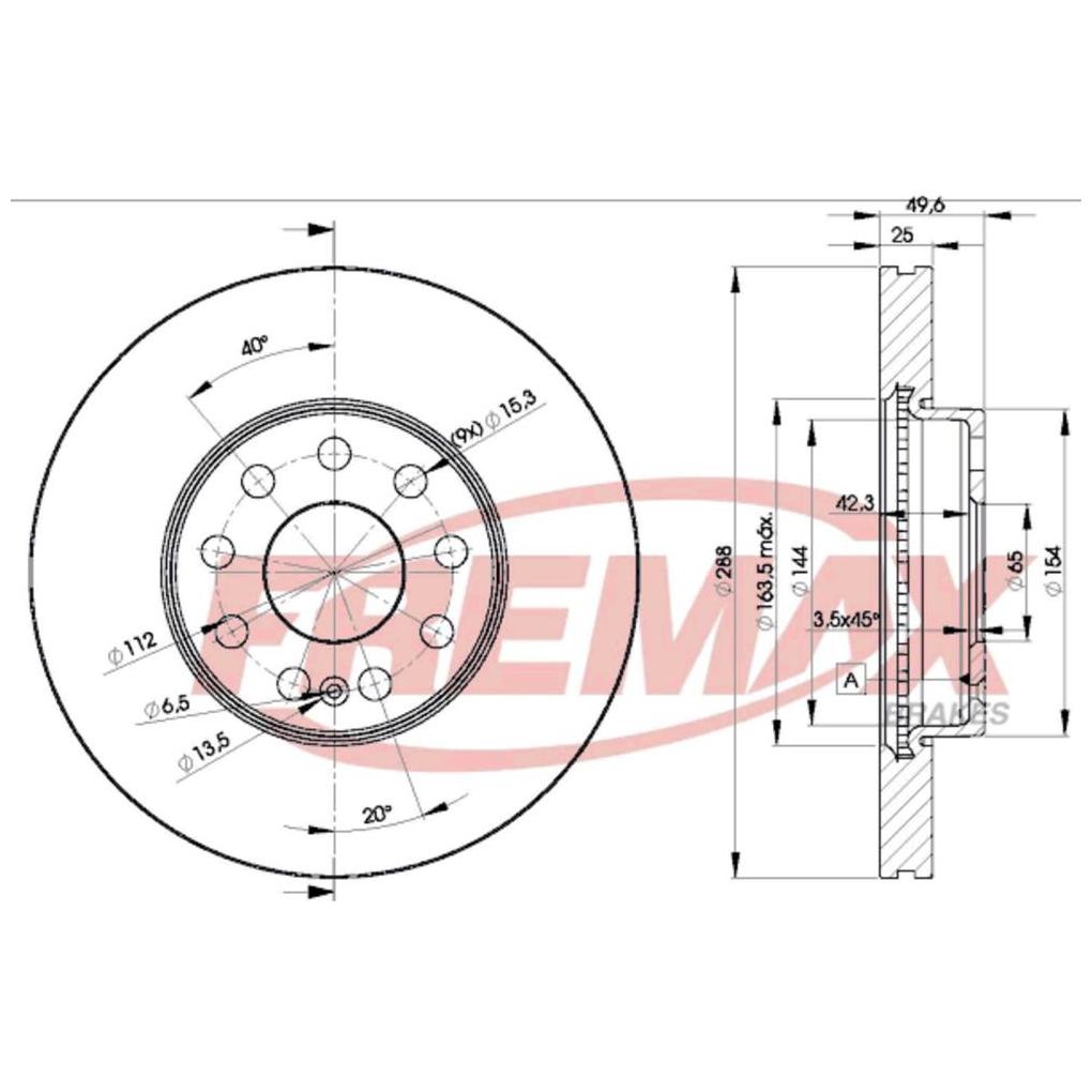 Par de Discos de Freio Ventilado Dianteiro - Fremax - BD5615 - (2)