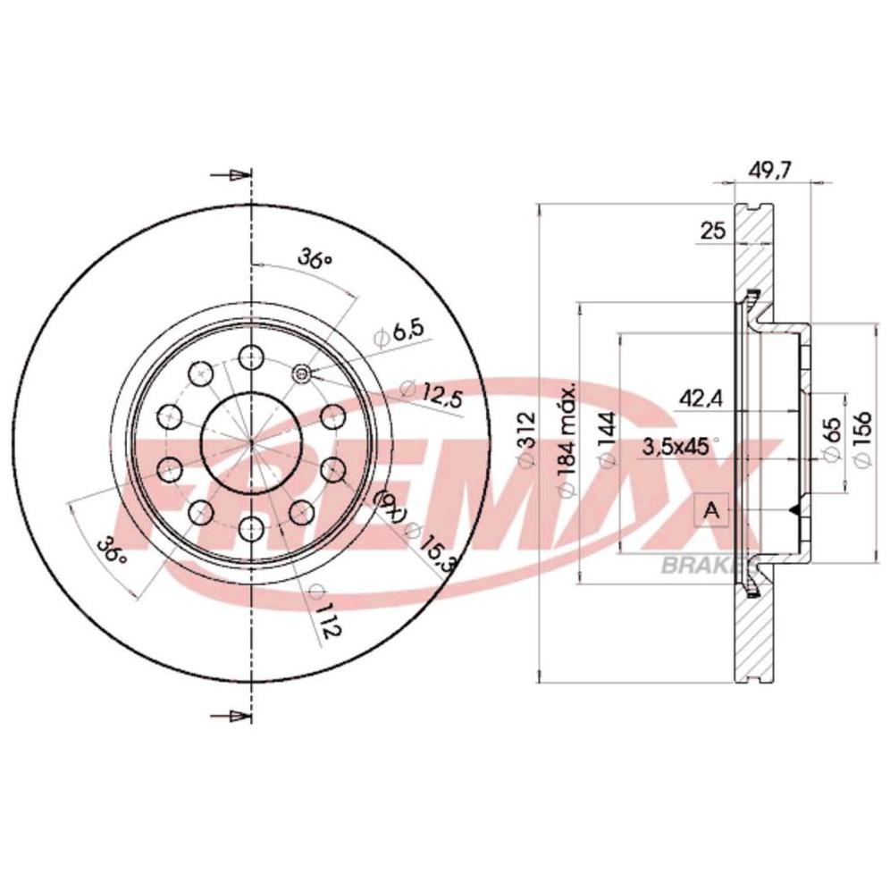 Par de Discos de Freio Ventilado Dianteiro - Fremax - BD5618 - (2)