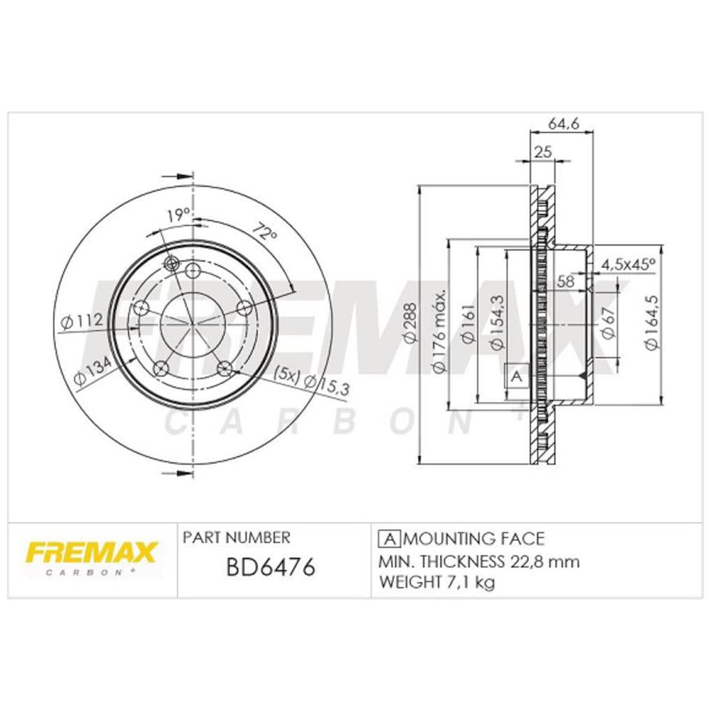 Par de Discos de Freio Ventilado Dianteiro - Fremax - BD6476 - (2)