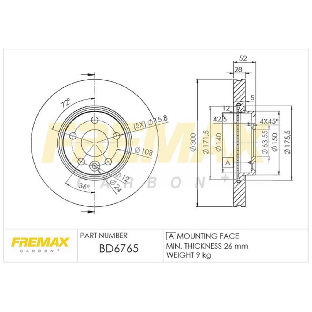 Par de Discos de Freio Ventilado Dianteiro - Fremax - BD6765 - (2)