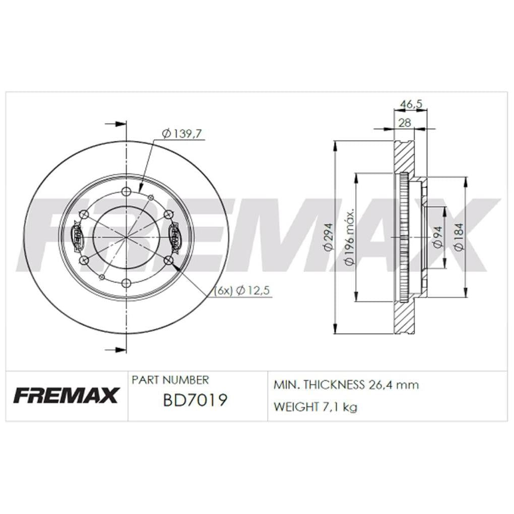 Par de Discos de Freio Ventilado Dianteiro - Fremax - BD7019 - (2)