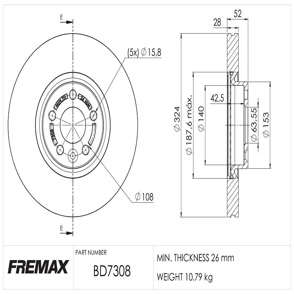 Par Disco de Freio Dianteiro - Fremax - BD7308 - (4)