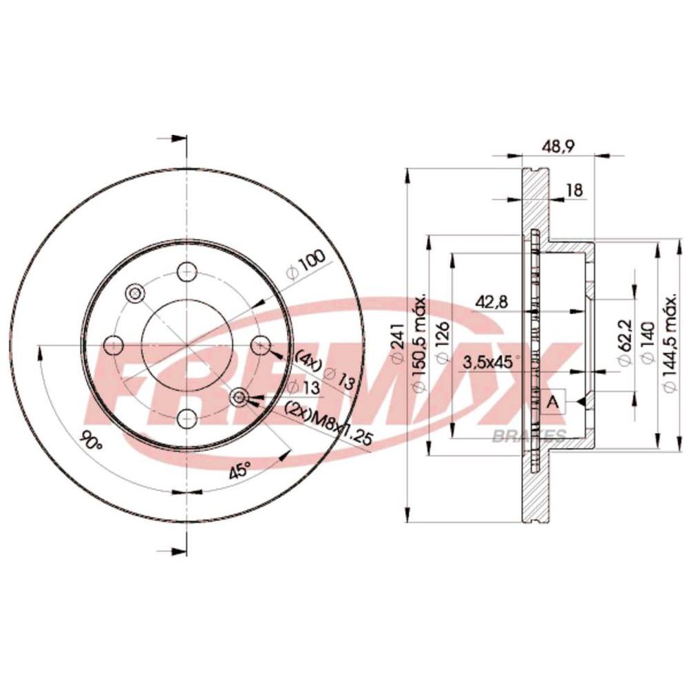 Par de Discos de Freio Ventilado Dianteiro - Fremax - BD7500 - (2)