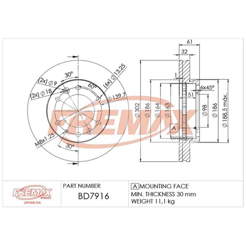 Par de Discos de Freio Ventilado Dianteiro - Fremax - BD7916 - (4)
