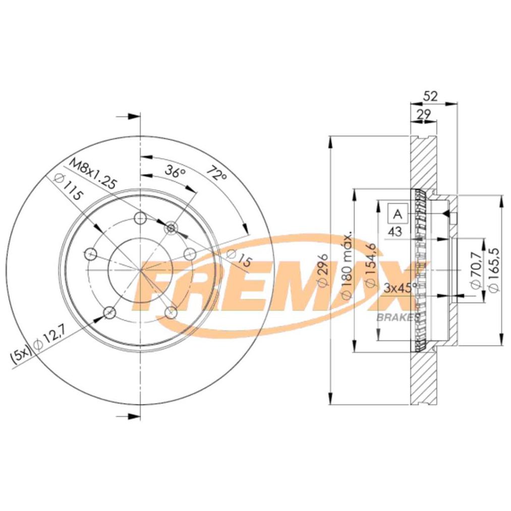 Par de Discos de Freio Ventilado Dianteiro - Fremax - BD9048 - (2)