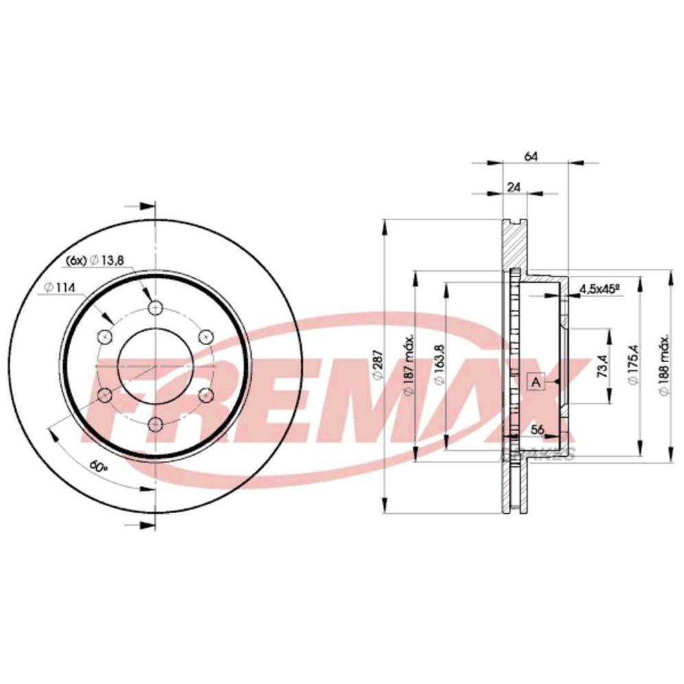 Par de Discos de Freio Ventilado Dianteiro - Fremax - BD9208 - (2)
