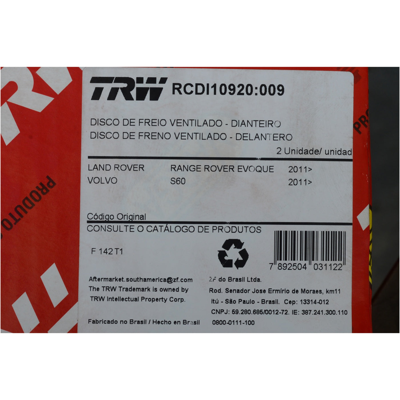 Par Disco de Freio Dianteiro - TRW - RCDI10920 - (3)