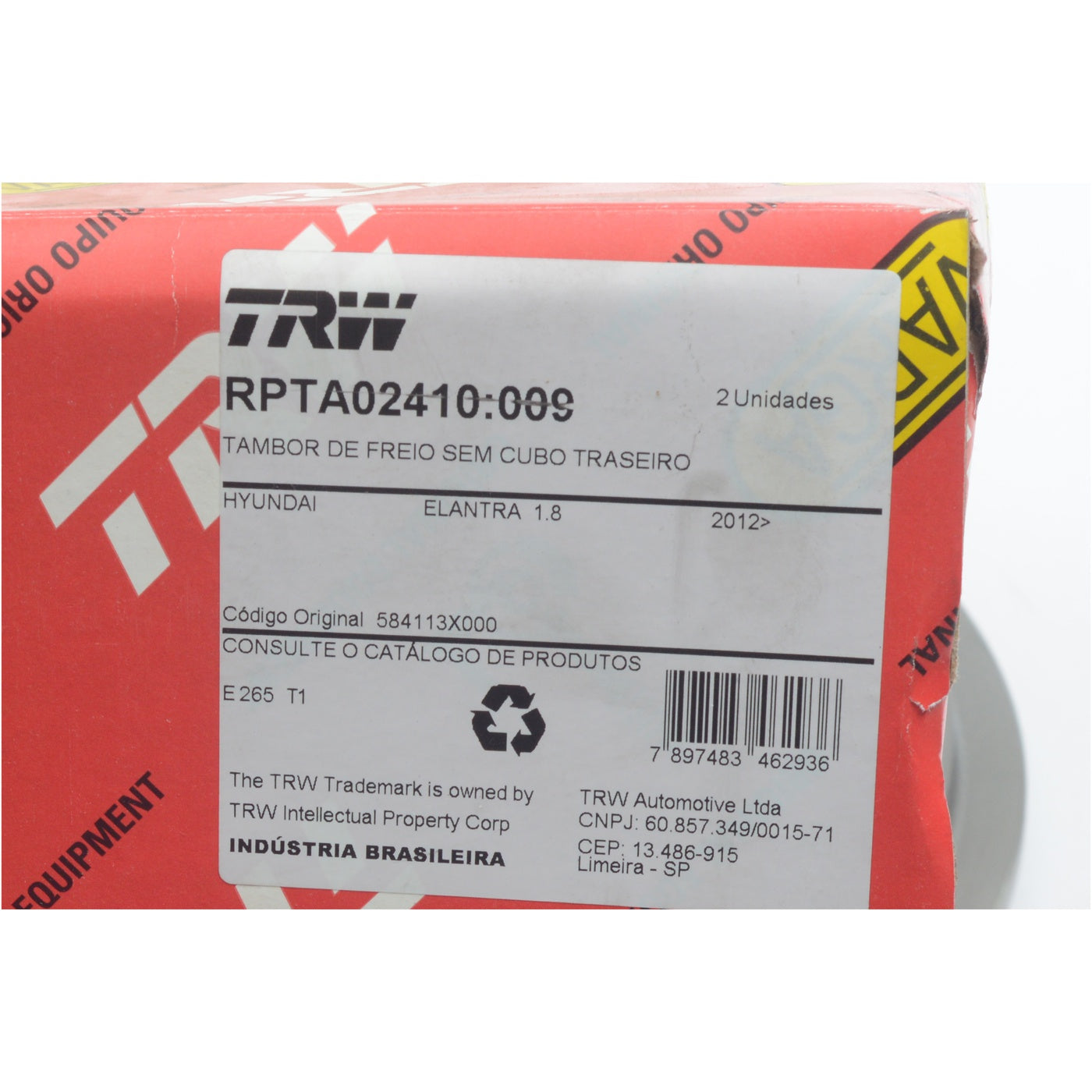 Par Tambor Freio Traseiro - TRW - RPTA02410 - (2)