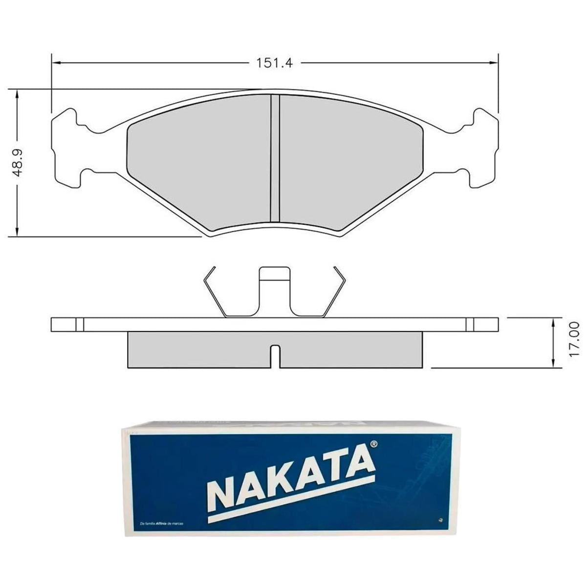 Pastilha de Freio Dianteira - Nakata - NKF 1049P - (1)