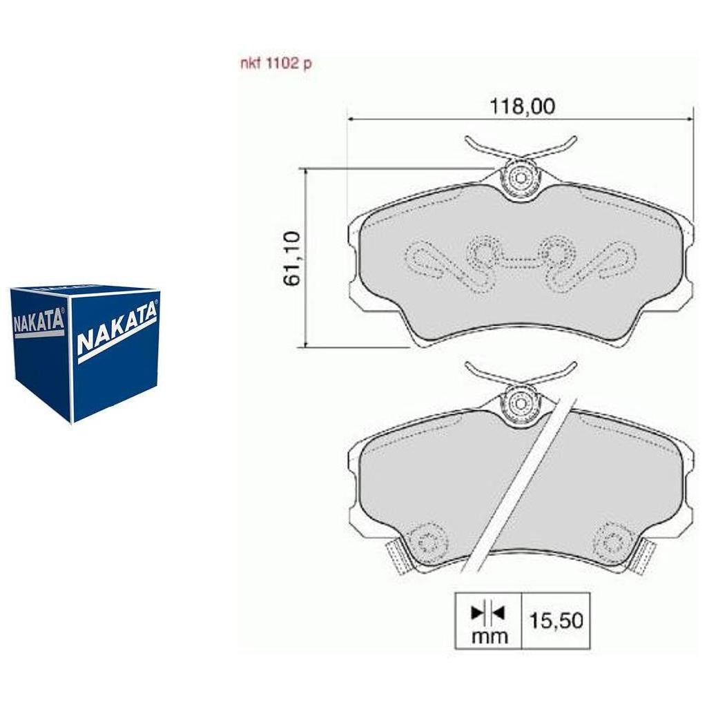 Pastilha de Freio Dianteira - Nakata - NKF 1102P - (1)