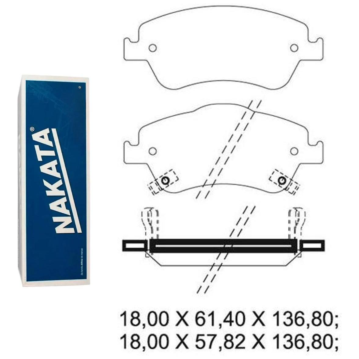Pastilha de Freio Dianteira - Nakata - NKF 1244P - (1)