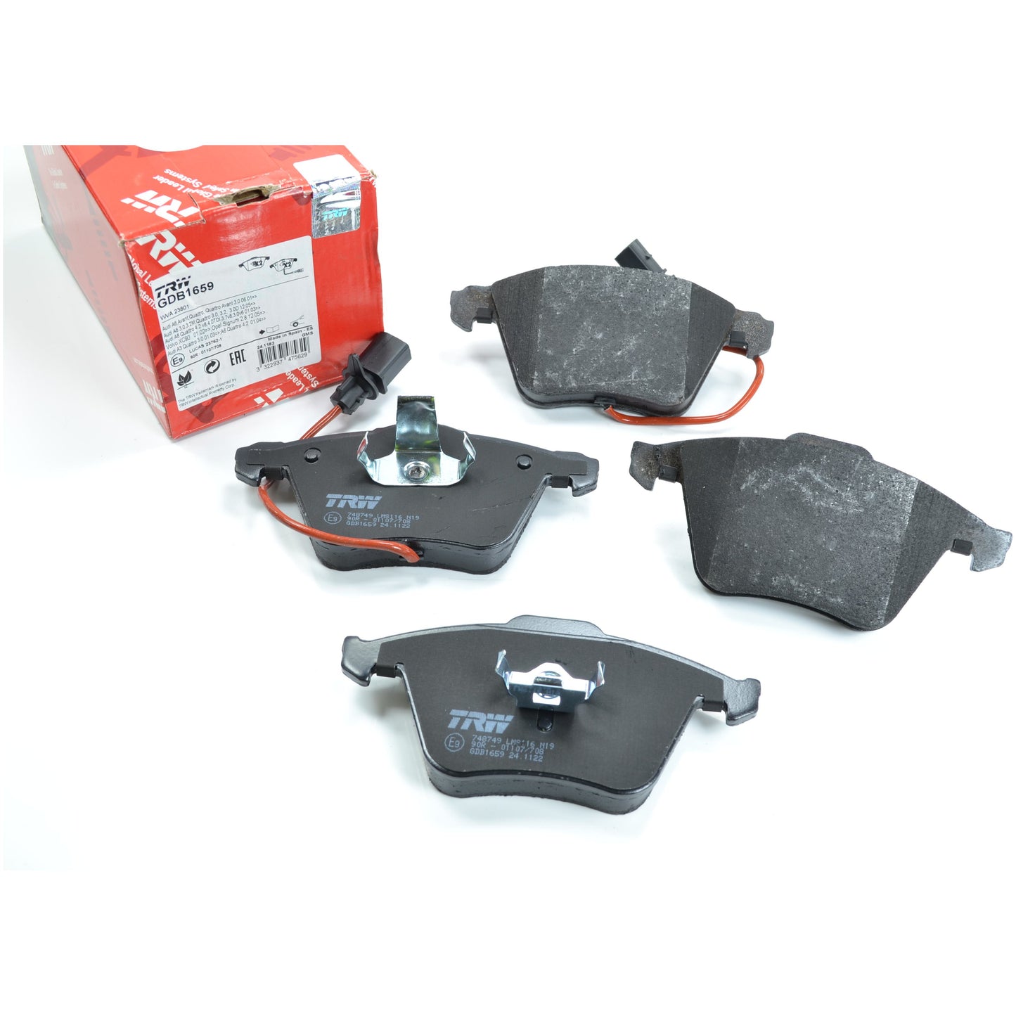 Pastilhas Freio Dianteira Antirruído com Sensor - TRW - GDB1659 - (1)