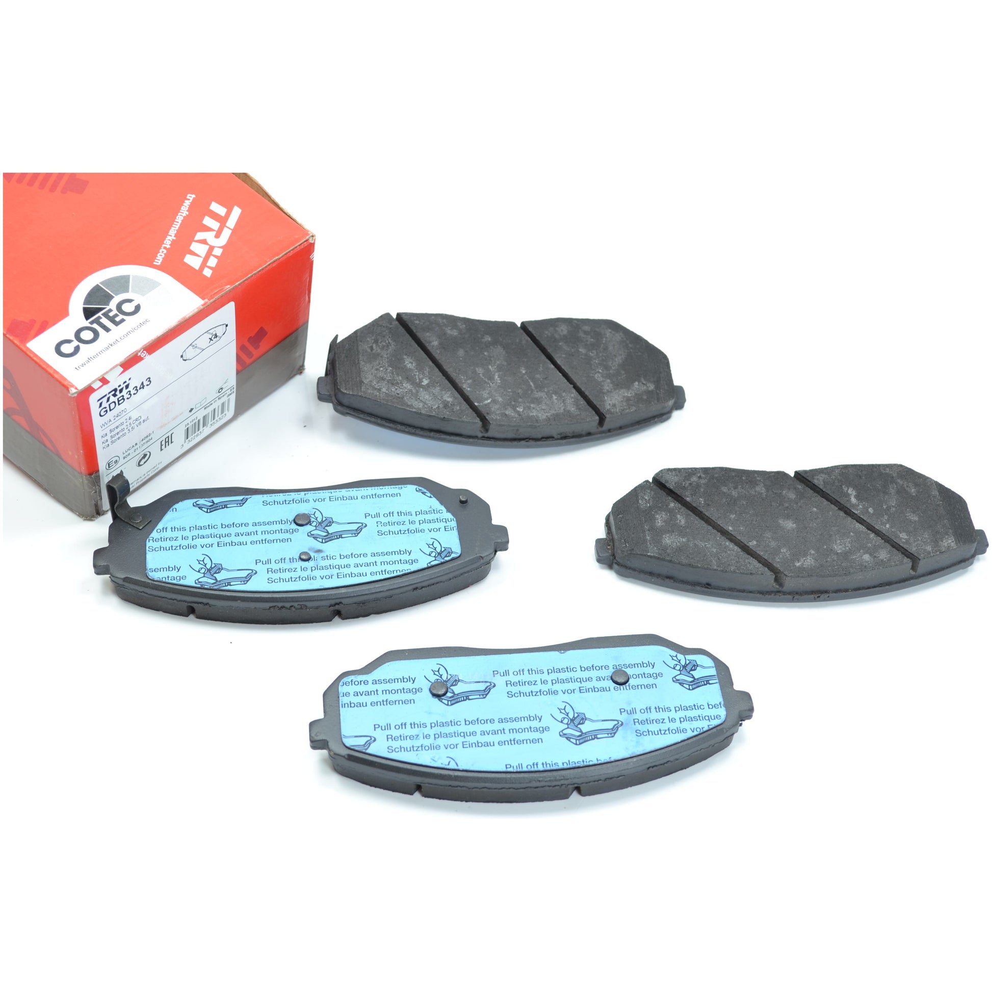 Pastilhas Freio Dianteira Antirruído Cotec - TRW - GDB3343 - (1)