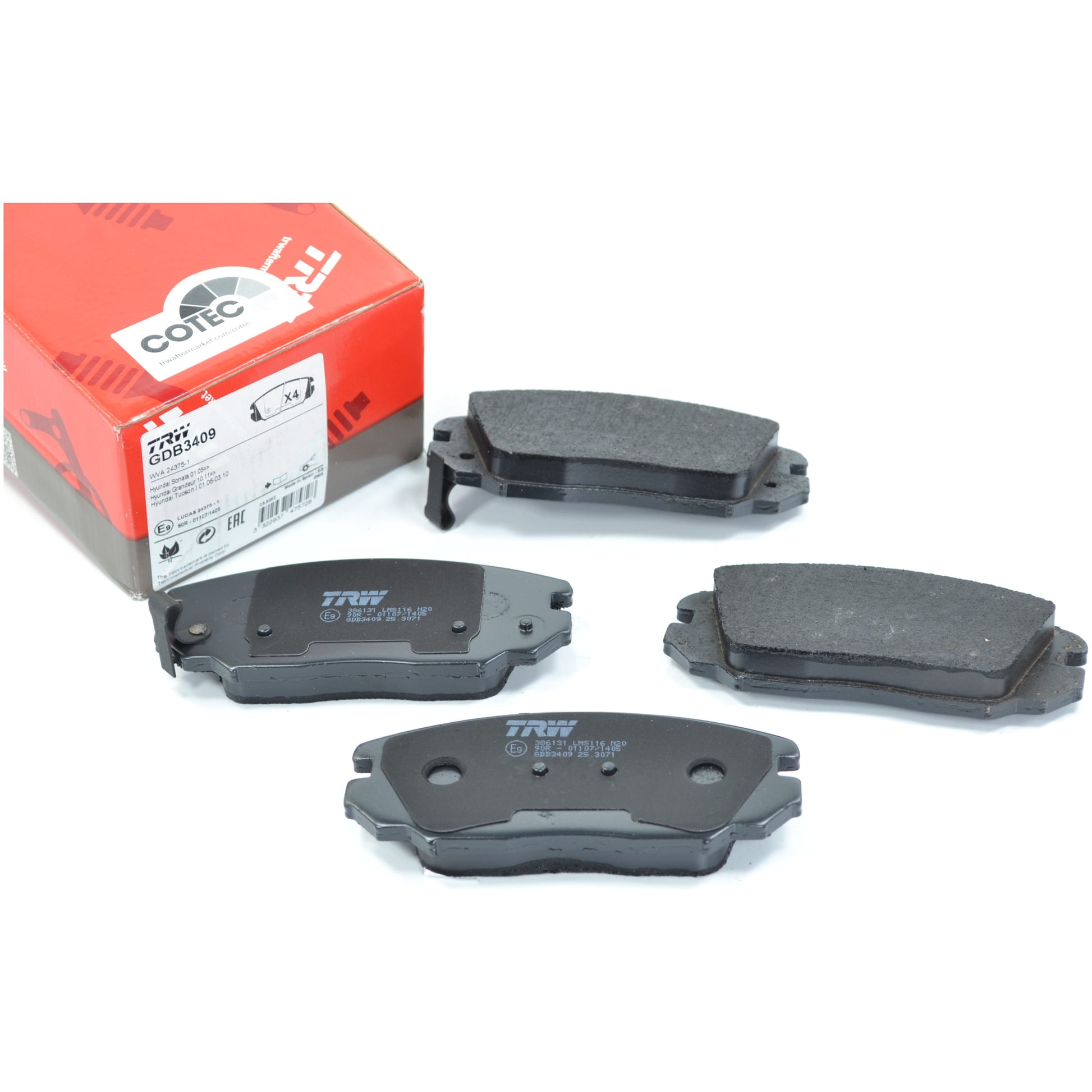 Pastilhas Freio Dianteira Antirruído Cotec - TRW - GDB3409 - (1)